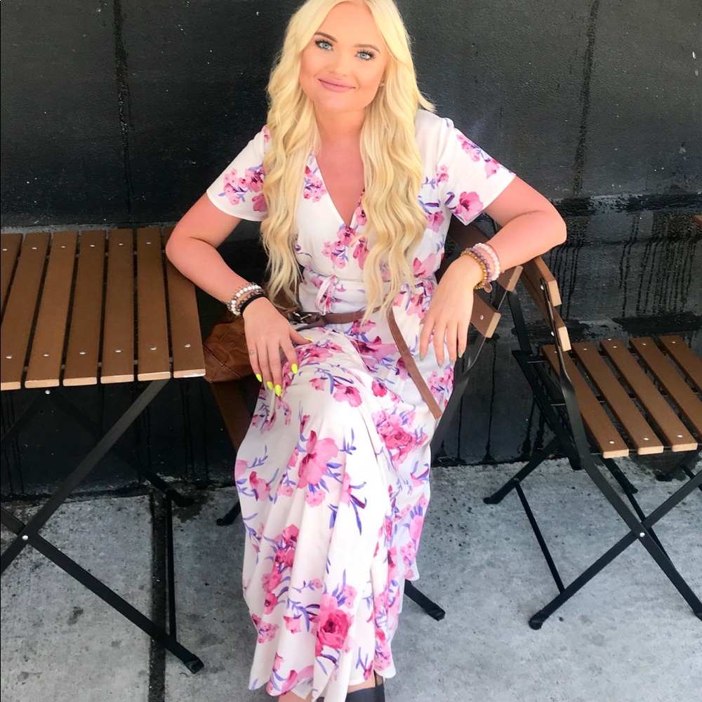Floral wrap dress